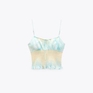 Zara Print Crop Top